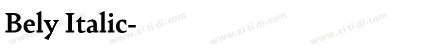 Bely Italic字体转换